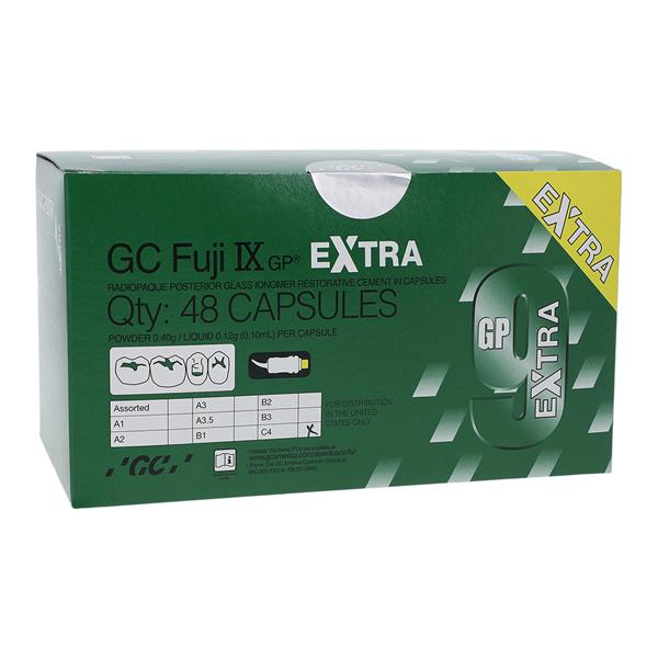 GC 425048 Fuji IX GP Extra Reinforced Glass Ionomer Capsules C4 48/Bx GC 425048 Fuji IX GP Extra Reinforced Glass Ionomer Capsules C4 48/Bx